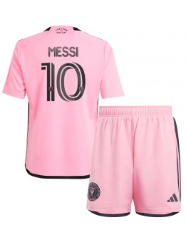 Inter Miami Lionel Messi #10 Replika Hemmakläder Barn 2024-25 Kortärmad (+ byxor)